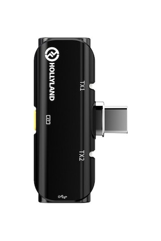 Hollyland Lark C1 Duo 2 Kişilik Kablosuz Mikrofon Sistemi Usb-c Bağlantılı, Siyah, 2.4 Ghz
