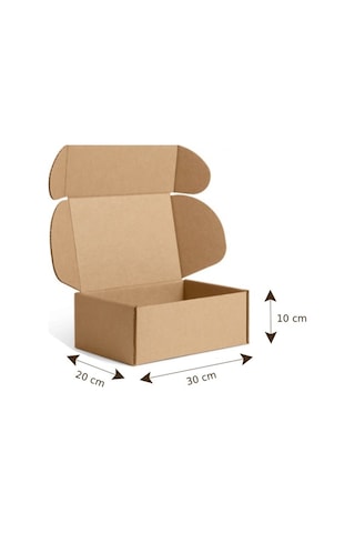 50 Adet 30x20x10 Cm E Dalga E-ticaret Karton Kutu , Kargo Kutusu