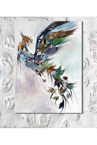 Kuşlar Hayvanlar Alemi Dekoratif Kanvas Tablo 70 x 50