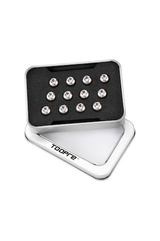 Fosenze Mountain Bike T25 Fren Diski Sabit Vidalari - M5x10mm Titanyum Alaşımlı - 12 Adet Kutulu - Gümüş Renk Gümüş