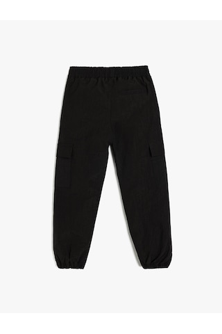 Koton Beli Lastikli Cep Detaylı Jogger Pantolon Siyah 5wkb40085tw Siyah