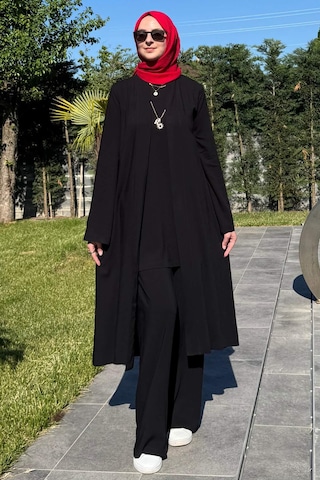 Rabia Şamlı Yaren Üçlü Takım Siyah Çok Renkli