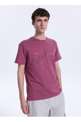 Discovery Expedition Koyu Pembe Erkek %100 Pamuk T-shirt D6sm-tst3791