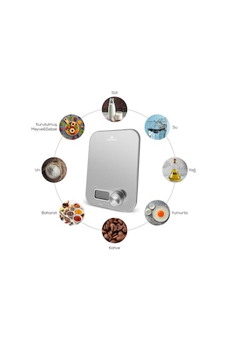 Karaca x Refika Scale Self-Power Inox Mutfak Tartısı K1748