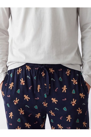 LC Waikiki Lc Waıkıkı Lacivert Yılbaşı Temalı Erkek Pijama Alt