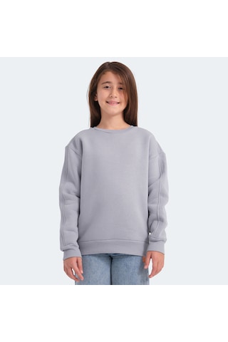 Slazenger LOGAN Çocuk Taş Gri Sweatshirt