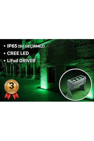 Yeşil Rengi Wallwasher Led Aydınlatma Duvar Ve Ağaç Boyama Su Geçirmez/cree Led/lifud Driver 12cm Diğer