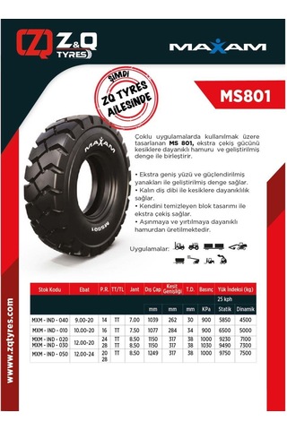 10.00-20 L4 16 Pr Kat Ms801 İş Makinesi Lastiği