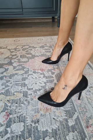 001 200 Topukla Kadın 10 Cm Topuklu Klasik Sivri Burun Stiletto 001