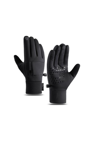 Kış Eldivenleri Su Geçirmez Termal Spor Eldivenleri Erkekler Kadınlar Koşu Bisiklet Sürüş Yürüyüş İş İçin Sıcak Eldivenler - Xl