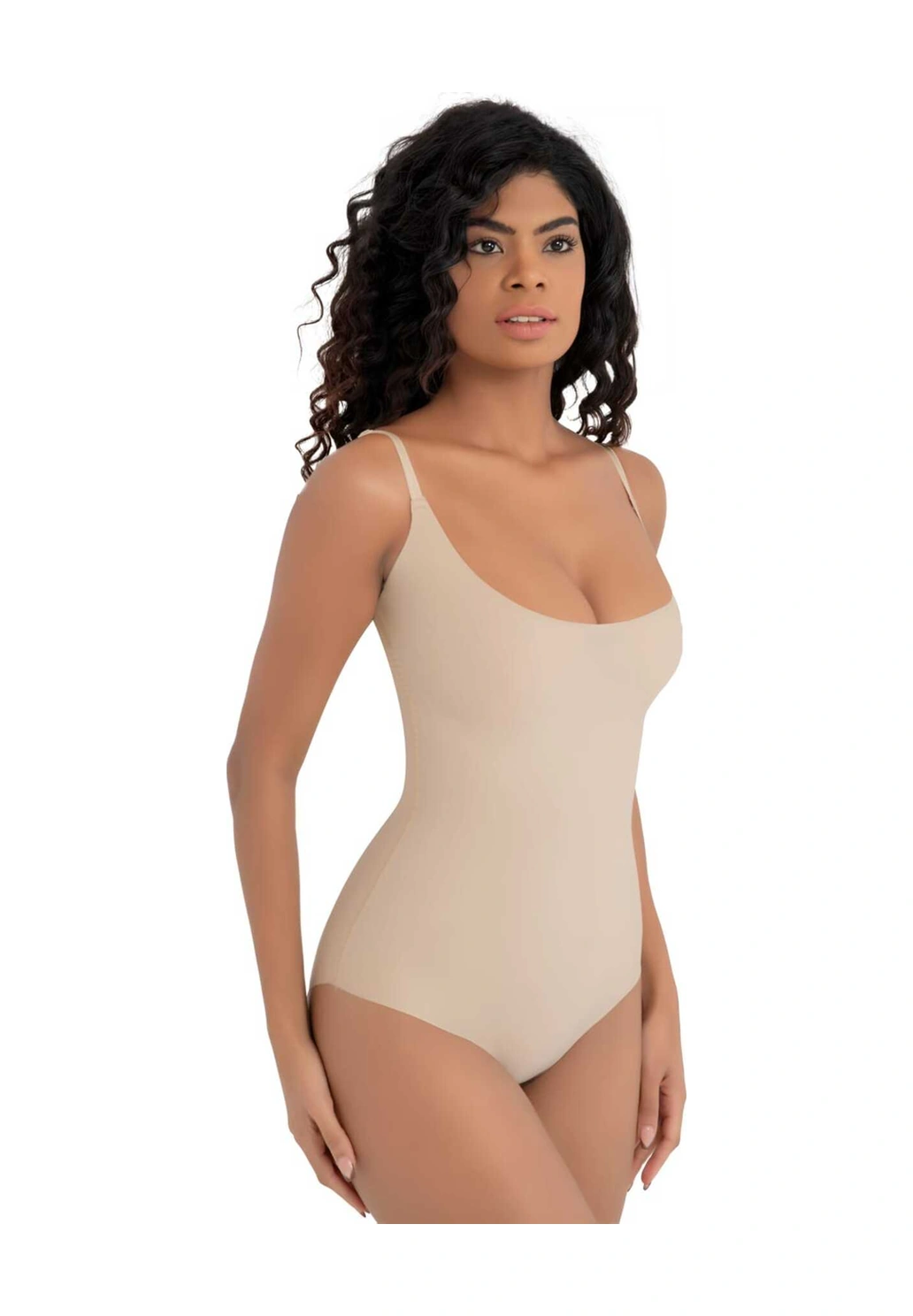 Tezzgelsin Kadın Lazer Kesim İz Yapmaz Göğüs Destekli Askılı Toparlayıcı Body Slip Korse 3'lü Set Ten Rengi