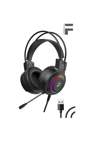 Fashcolle FC8100B 7.1 Virtual Surround RGB Profesyonel Kulak Üstü Oyuncu Kulaklığı