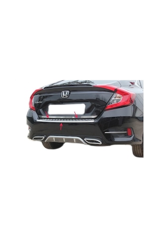 Honda Civic Fc5 2016-2020 Arka Tampon Eşiği Krom P.çelik
