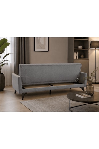Milan Syaylı Süngerli Bukle Kumaşlı Modern Kanepe - Şıklık, Konfor Ve Fonksiyonellik Bir Arada Gri