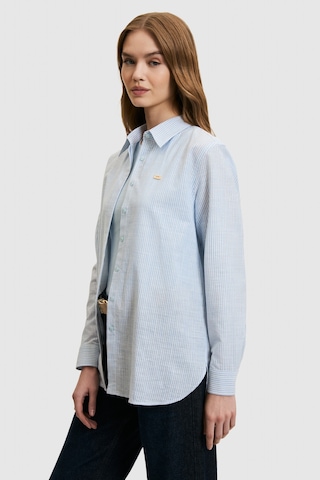 U.S. Polo Assn. U.s. Polo Assn. Kadın Mavi Gömlek Desenli 50324635-vr036