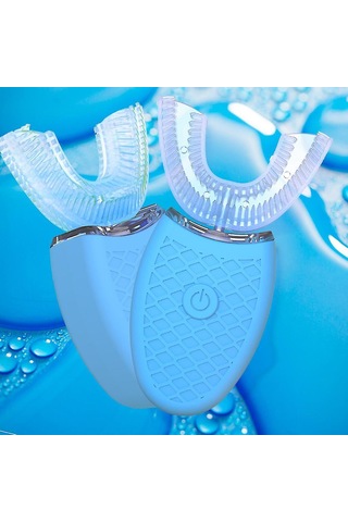 Elektrikli Diş Fırçası Ultrasonik U Şeklinde Diş Fırçaları Diş Beyazlatma İçinsiyah