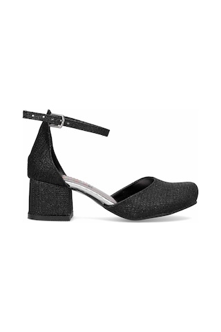 Elit Yb-f-karnıyarık-25y Filet Kız Çocuk Klasik Topuklu Ayakkabı Siyah Siyah