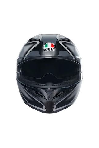 Agv K3 MPLK Compound Mat Siyah Gri Motosiklet Kaskı.