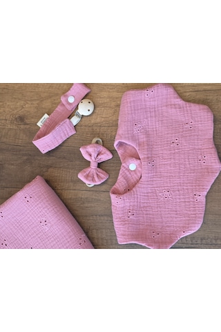 Lune 4 Lü Müslin Bebek Seti Pembe