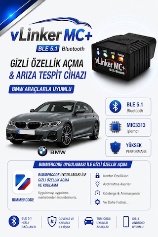 Vlinker Mc+ Ford Bmw Vw Reno Opel Gizli Özellik Açma Ve Arıza Tes