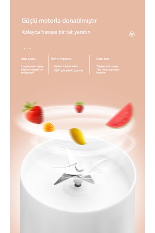 Mini Kablosuz Çok Fonksiyonlu Meyve Suyu Bardağı-pembe