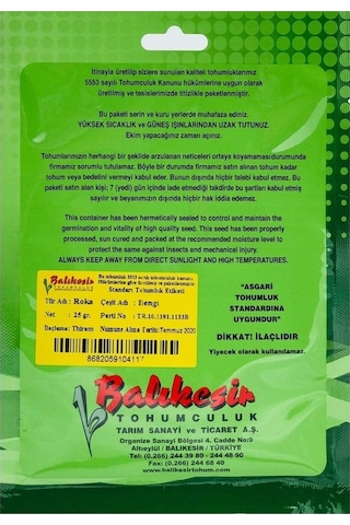 Roka Tohumu Bengi 500 Gr