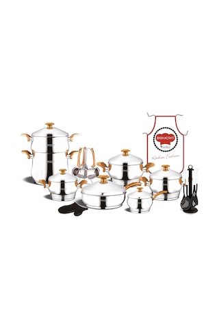 Bonera Monza 25 Parça Set Gold Bakalit Önlük Ve Eldiven Hediyeli