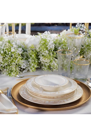 Schafer Tılsım Bloomfest Yemek Takımı 60 Parça-gold