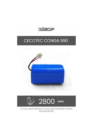 Cecotec Conga 990 Robot Süpürge Uyumlu Batarya 2800 Mah - Muadil Ürün