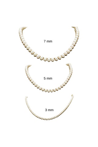 Üç Tırnaklı Doğal İnci Gerdanlık Sarı