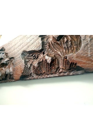 Omeniv Antika Ahşap İki Figürlü Pasta Kurabiye Kalıbı