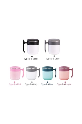 Xindoker 300ml Gri Otomatik Karıştırıcı Bardak, Isı Algılama Ve Elektrikli Seçenekli, Manyetik Teknoloji İle Kahve/milk İçeceği Karıştırıcı, Kapaklı Ve Dengeleyici Termal Gri