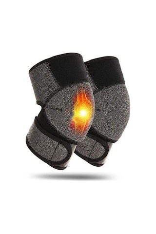 Wezone 2'li Paket Kendinden Isıtmalı Manyetik Dizlik - Kan Dolaşımını Artırır Ve Ağrıları Azaltır Siyah