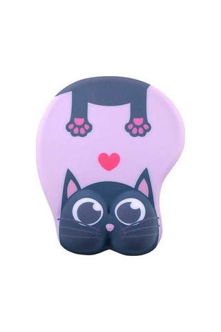 Besthome1 Kedi Desenli Silikon Fare Pedini, Cildeli Tutucu, Kolay Kaydırma Ve Doğru Konum