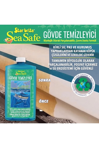 Starbrite - Gövde Temizleyici Sea Safe Deniz Dostu 950 Ml : Asitsiz Güç, Anında Çözücü Etki Ve Çevre Dostu Temizlik