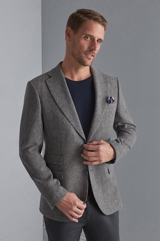 Erkek Gri Regularfıt / Rahat Kalıp Mono Yaka Ceket-10325 Gri