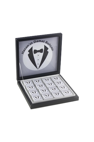 Mutluadim 48 Adet Isim Etiketli Damat Bohçası Madlen Çikolata