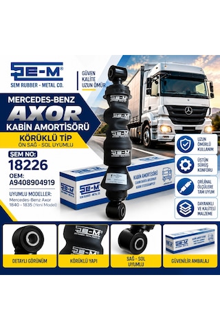 Mercedes Axor 1835 1840 Ön Körüklü Kabin Amortisörü Sağ Sol Şem 18226 A9408904919