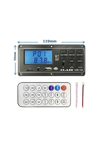 Class Usb-130 Aux Usb-Sd-Bluetooth Çevirici Kumandalı