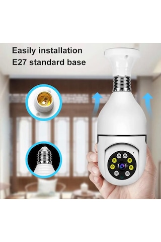 Ampul Kamera Harekete Duyarlı Gece Görüşlü Kablosuz Bebek Izleme