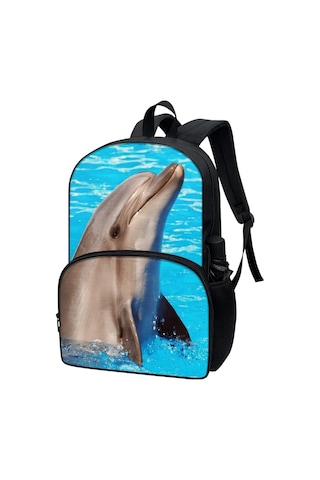 Sırt Çantası Okul Çantaları Erkek Kız, Okul Çantaları Günlük Günlük Sırt Çantası Büyük Okul Çantaları Ocean Dolphin