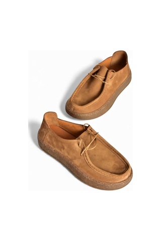 Fox Shoes V944092701 Taba Hakiki Deri Nubuk Günlük Ayakkabı Taba