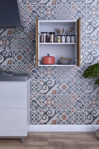 Rafineri Moza Çok Amaçlı Dolap Kapaklı Mutfak Balkon Banyo Mdf Ceviz - Beyaz