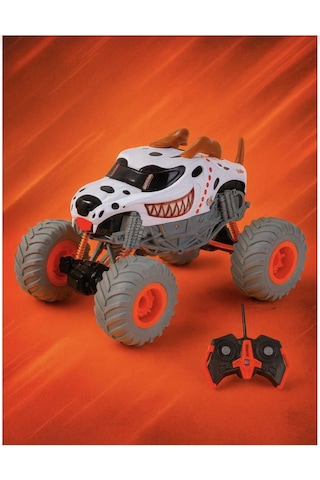 Monster Truck Tasarımlı Uzaktan Kumandalı Off Road Jeep 25 Cm Turuncu Beyaz Siyah Çok Renkli