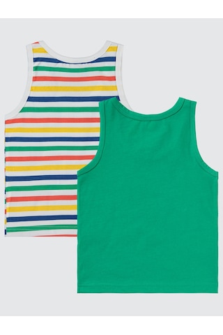 Civil Boys Erkek Çocuk 2'li Atlet Set 2-10 Yaş Yeşil Yeşil