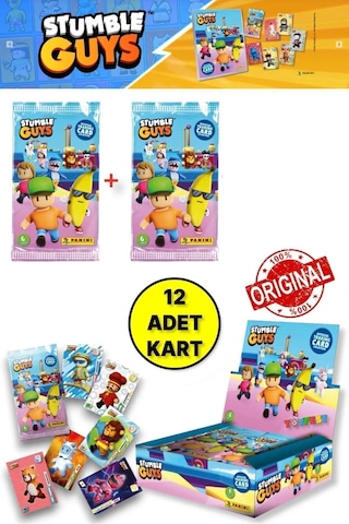 Panini Stumble Guys Koleksiyon Kartları - Çoklu Set - 1 Paket 6 Adet Kart + 1 Limited Edition Kart