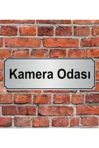10X20 Cm Kamera Odası Yazılı Metal Yönlendirme Levhası