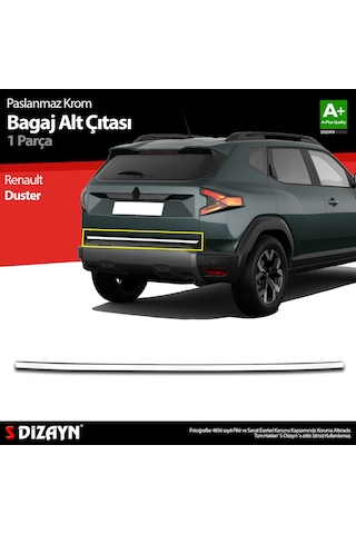 S-dizayn Renault Duster Krom Bagaj Alt Çıtası 2024 Üzeri A+ Kalite