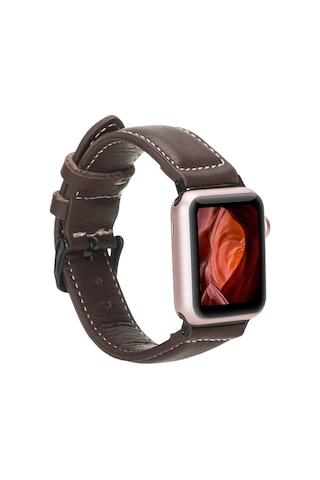 Apple Uyumlu Watch Deri Kordon 42-44-45mm Nm1-as3 Kahve