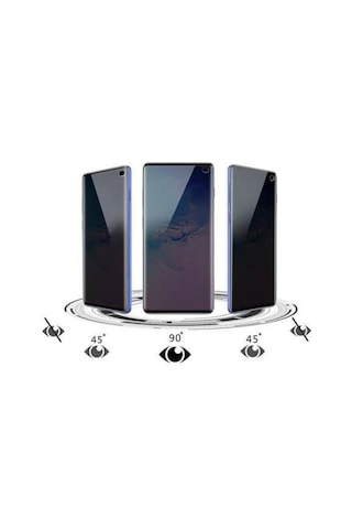Akfa Samsung Galaxy Uyumlu S10 Plus Gizli Hayalet Ekran Koruyucu Kırılmaz Cam Model.abd62